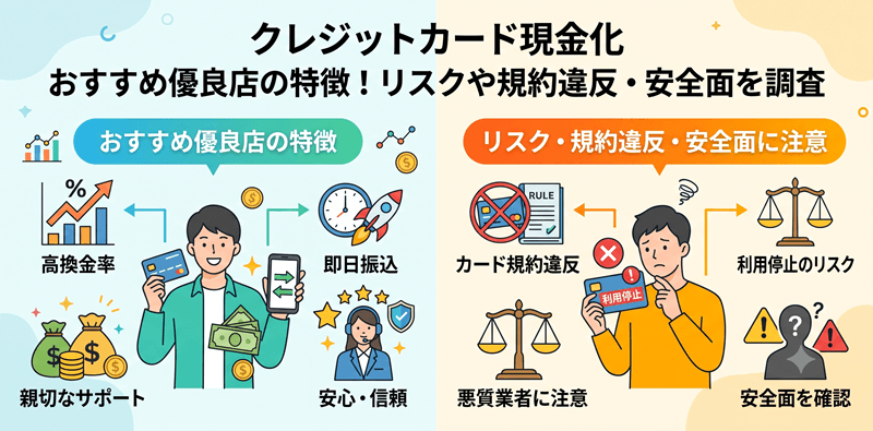 クレジットカード現金化おすすめ優良店の特徴